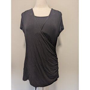 Milk Nursingwear Black Wrap Style Nursing Top XL